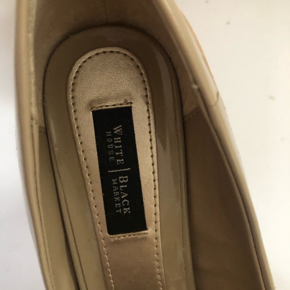 White House black market peep toe heel shoe size 7.5 - 8 women’s tan. - Picture 6 of 6